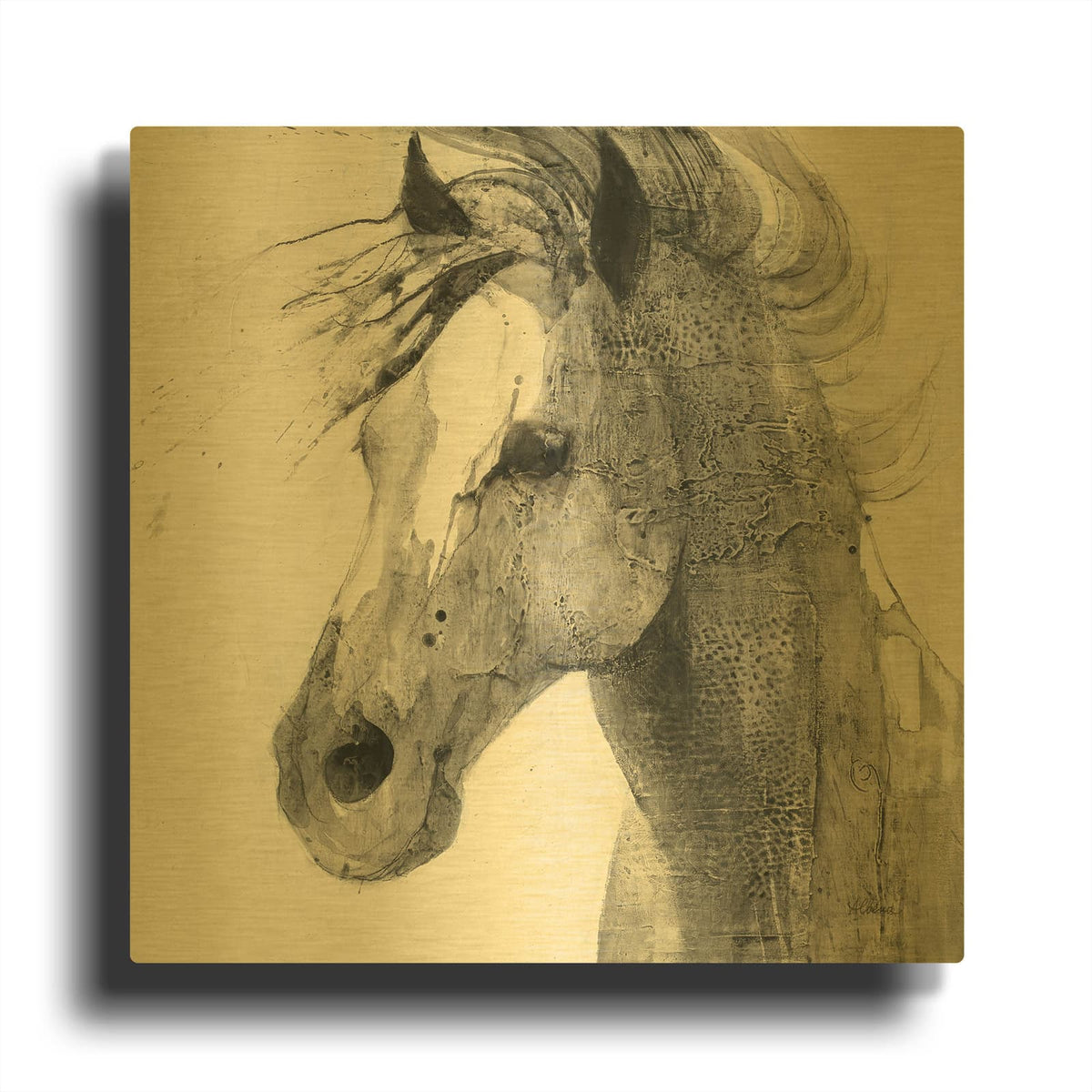 'In The Wind 2' By Albena Hristova Gold Metal Wall Art