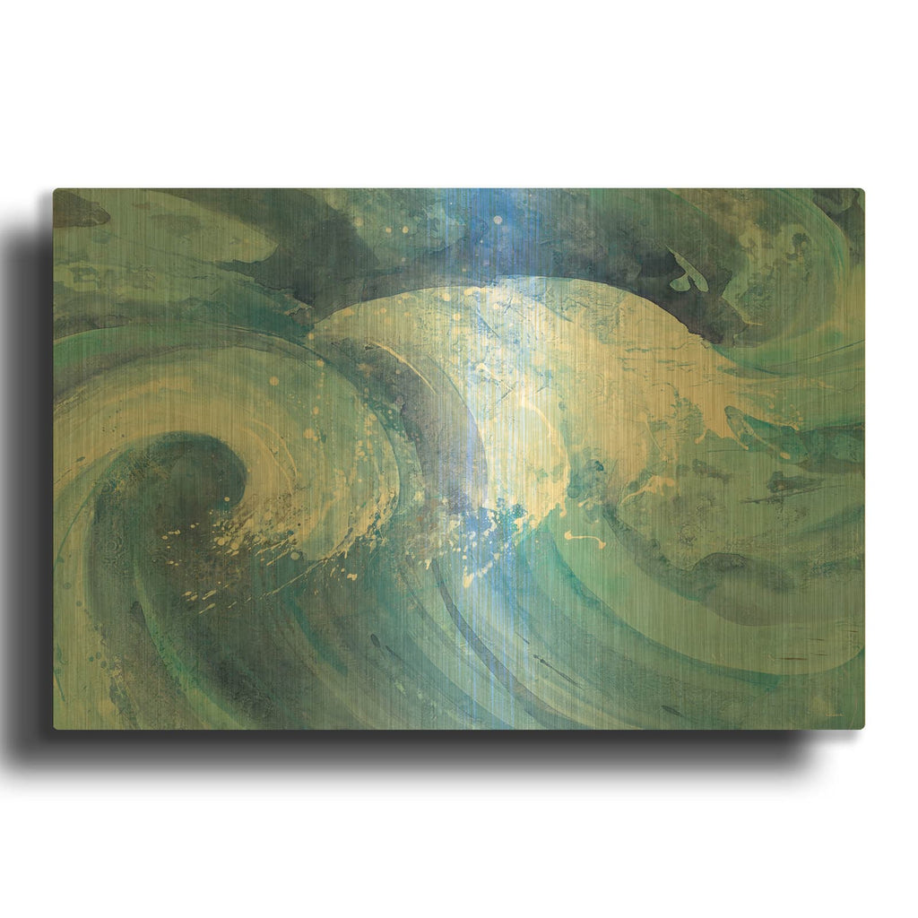 'The Big Wave' By Albena Hristova Gold Metal Wall Art