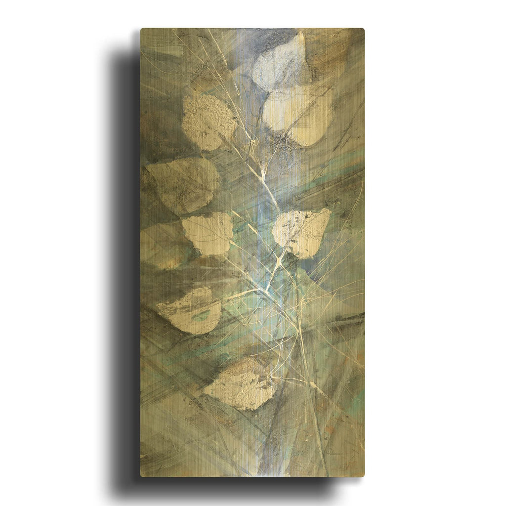 'Silver Leaves 1' By Albena Hristova Gold Metal Wall Art