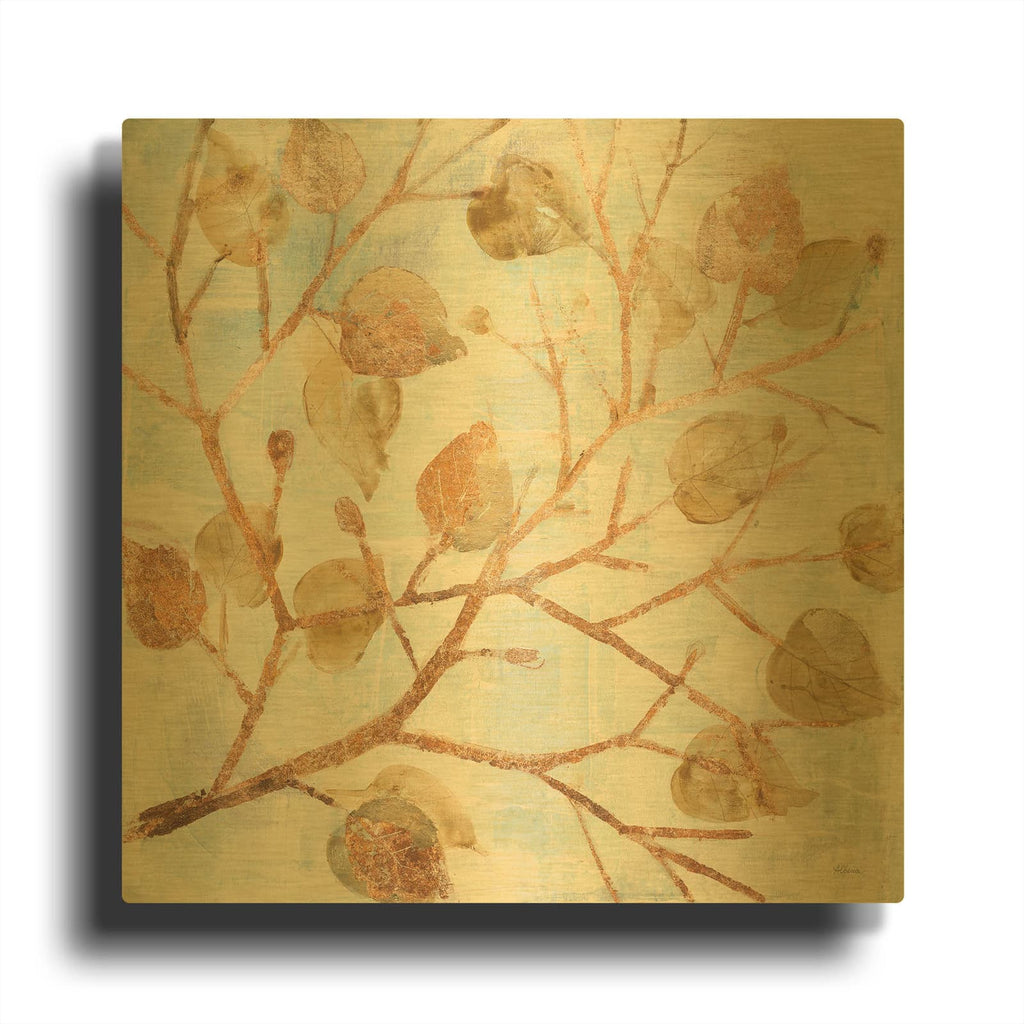 'Shimmering 3' By Albena Hristova Gold Metal Wall Art