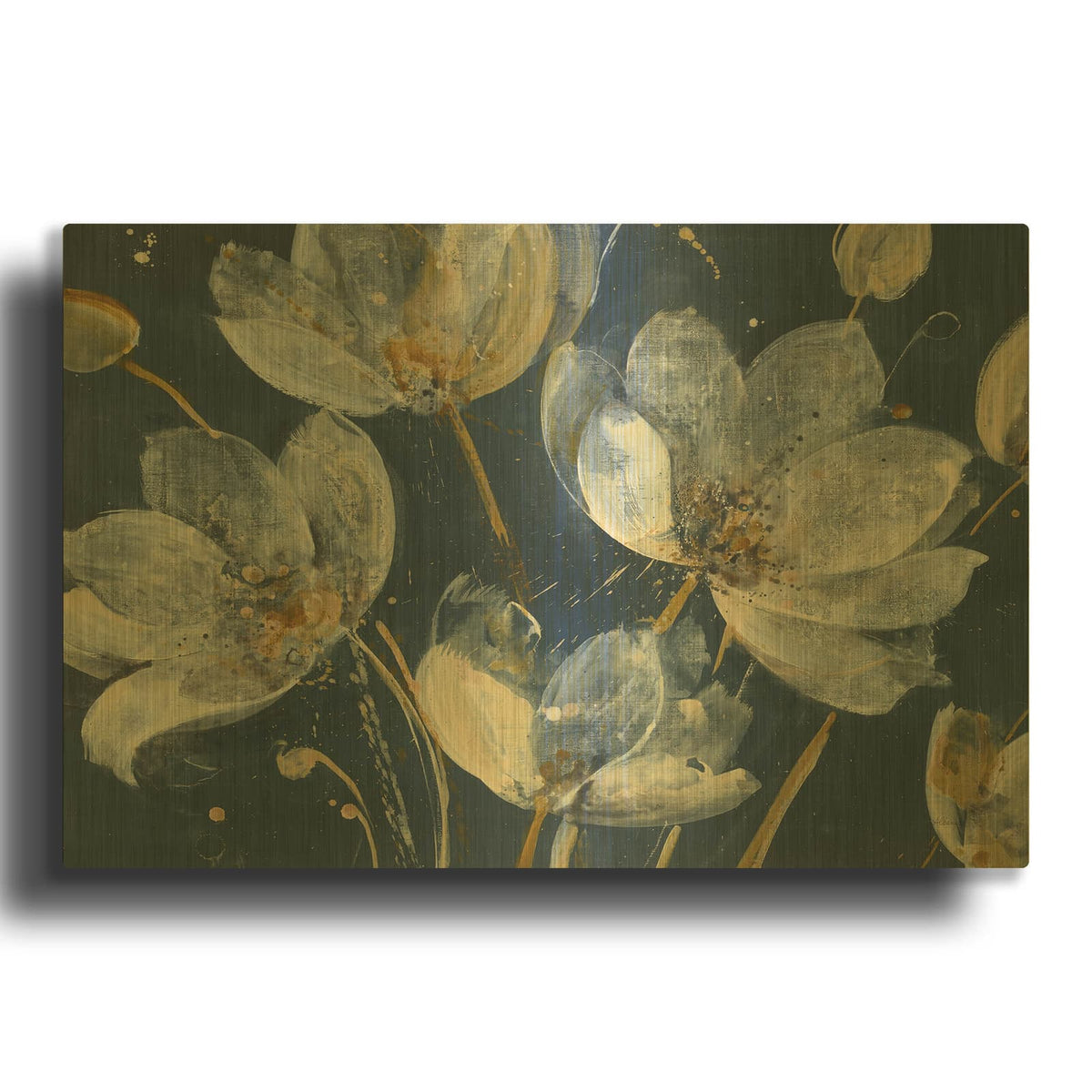 'Translucent Garden' By Albena Hristova Gold Metal Wall Art