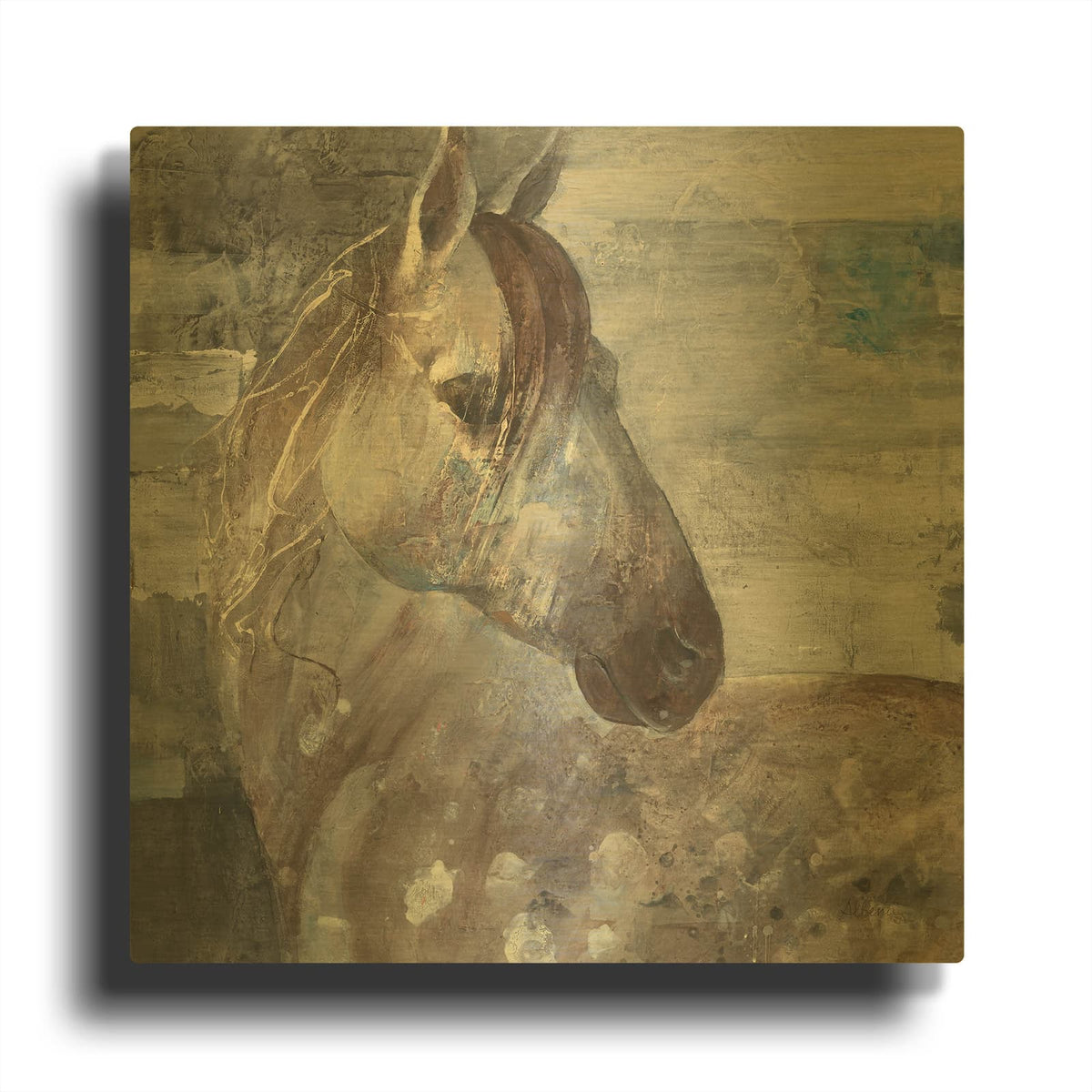 'Appaloosa' By Albena Hristova Gold Metal Wall Art