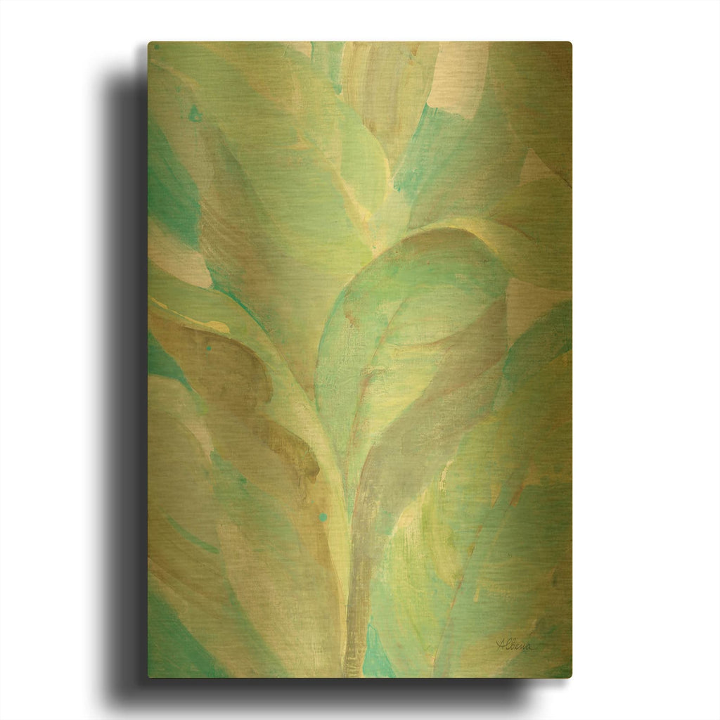 'Under The Palms I' By Albena Hristova Gold Metal Wall Art