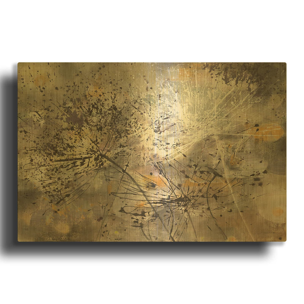 'Sparklers 2' By Albena Hristova Gold Metal Wall Art