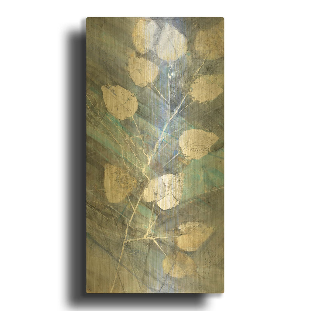 'Silver Leaves 2' By Albena Hristova Gold Metal Wall Art