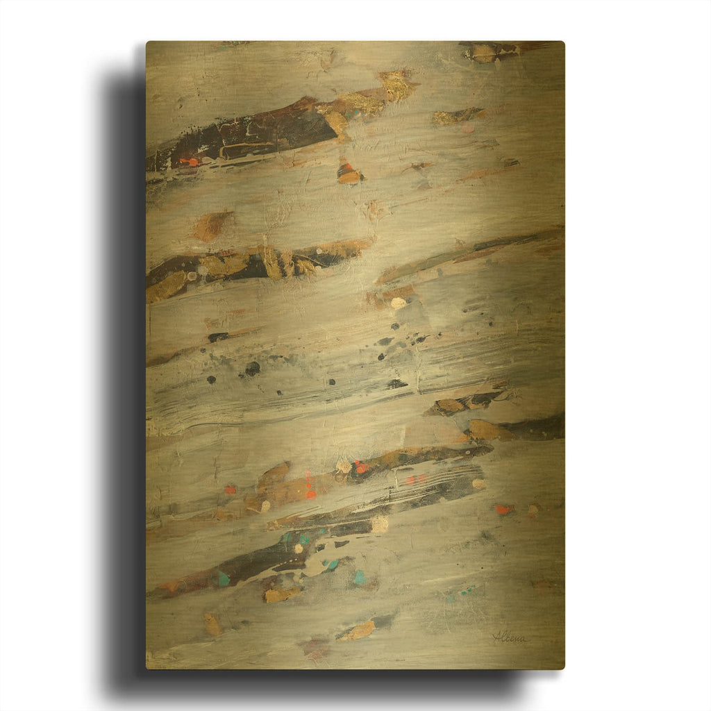 'Lots Of Layers 2' By Albena Hristova Gold Metal Wall Art