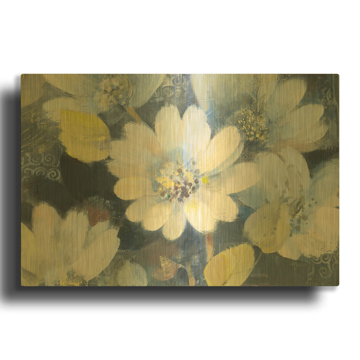 'Spring Collection 2' By Albena Hristova Gold Metal Wall Art