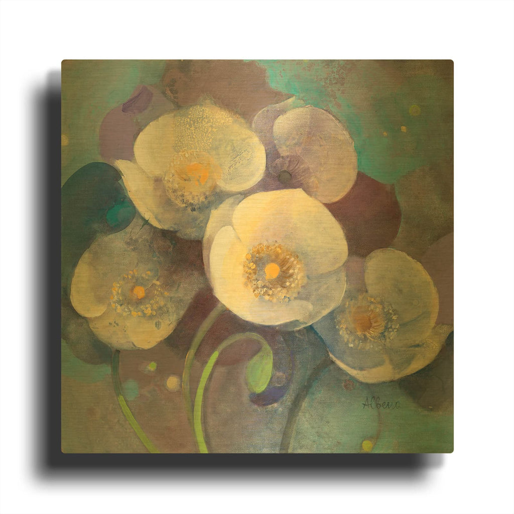 'Papaver 1' By Albena Hristova Gold Metal Wall Art