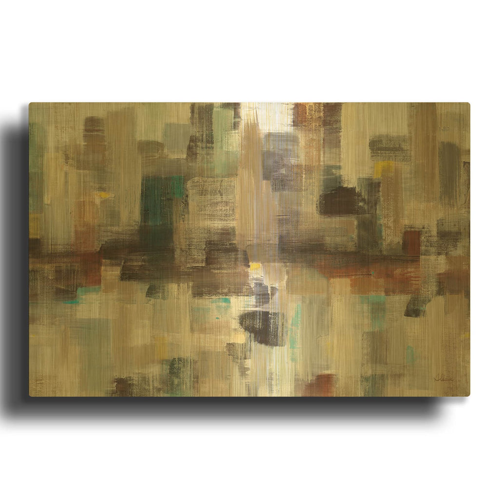 'Sidewalks' By Albena Hristova Gold Metal Wall Art