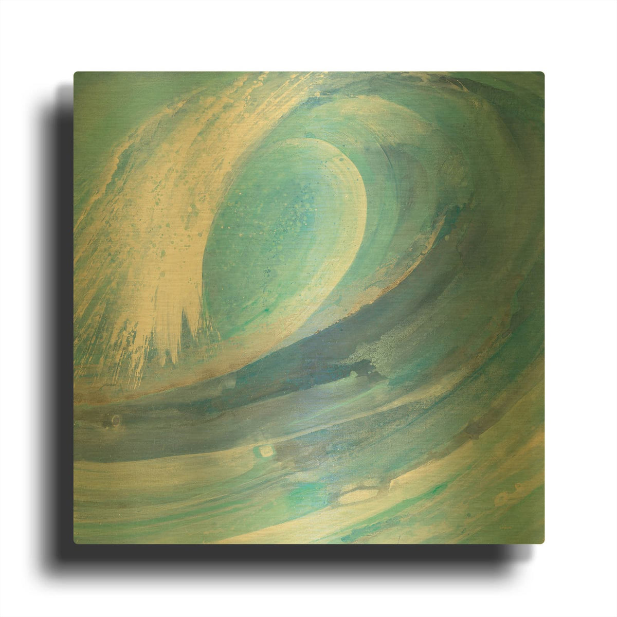 'Surfs Up' By Albena Hristova Gold Metal Wall Art