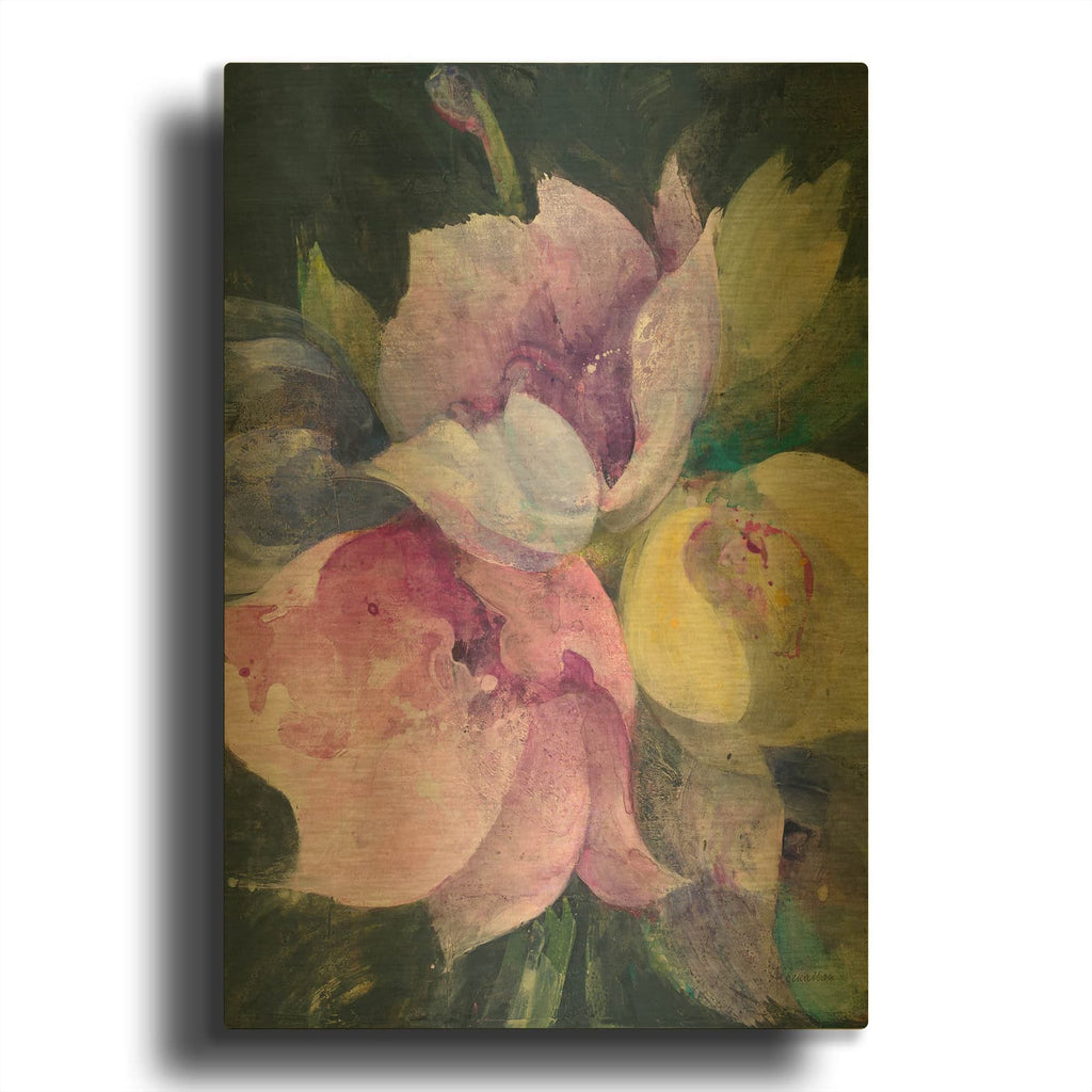 'Tulips Galore' By Albena Hristova Gold Metal Wall Art