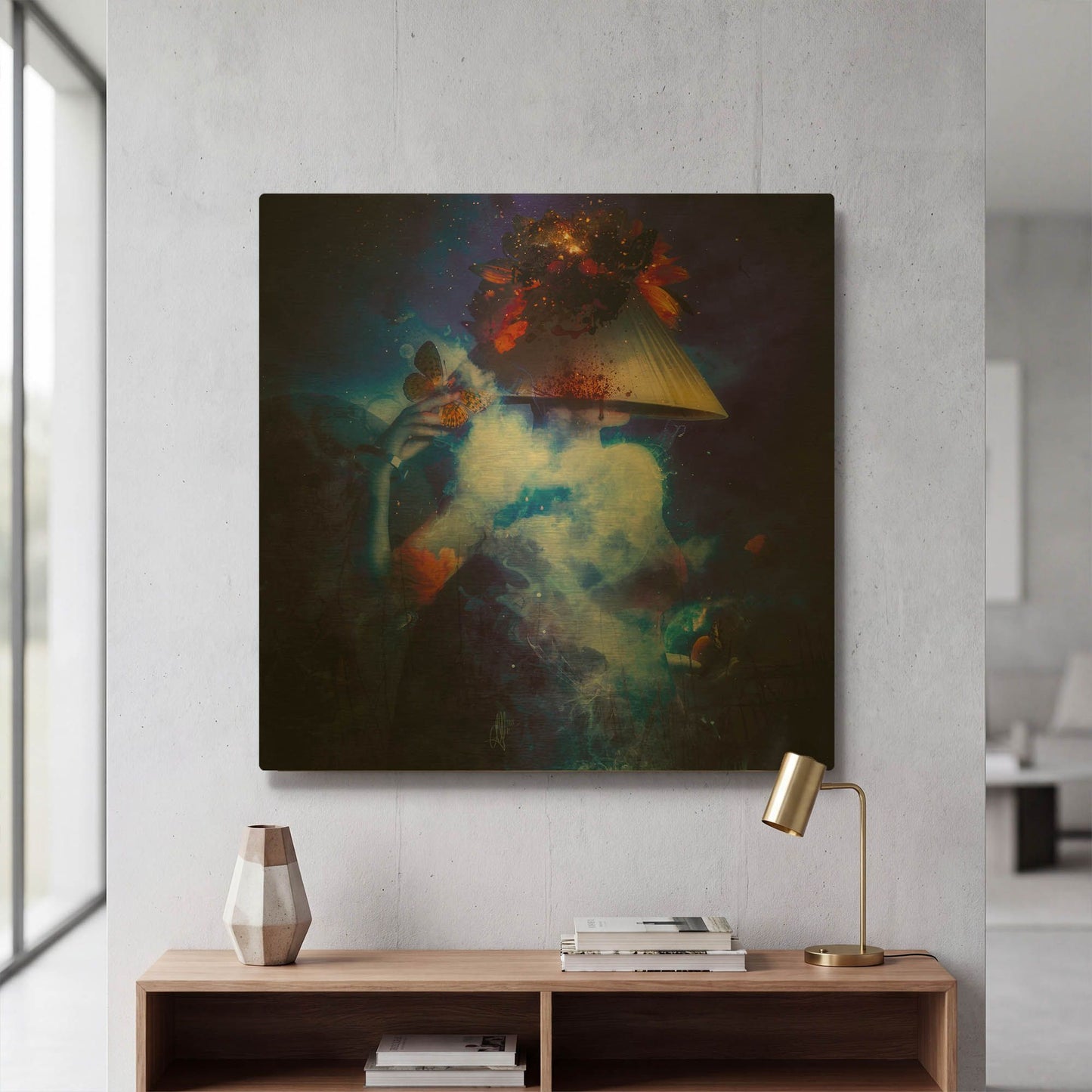 'Interlude' By Mario Sanchez Nevado Gold Metal Wall Art