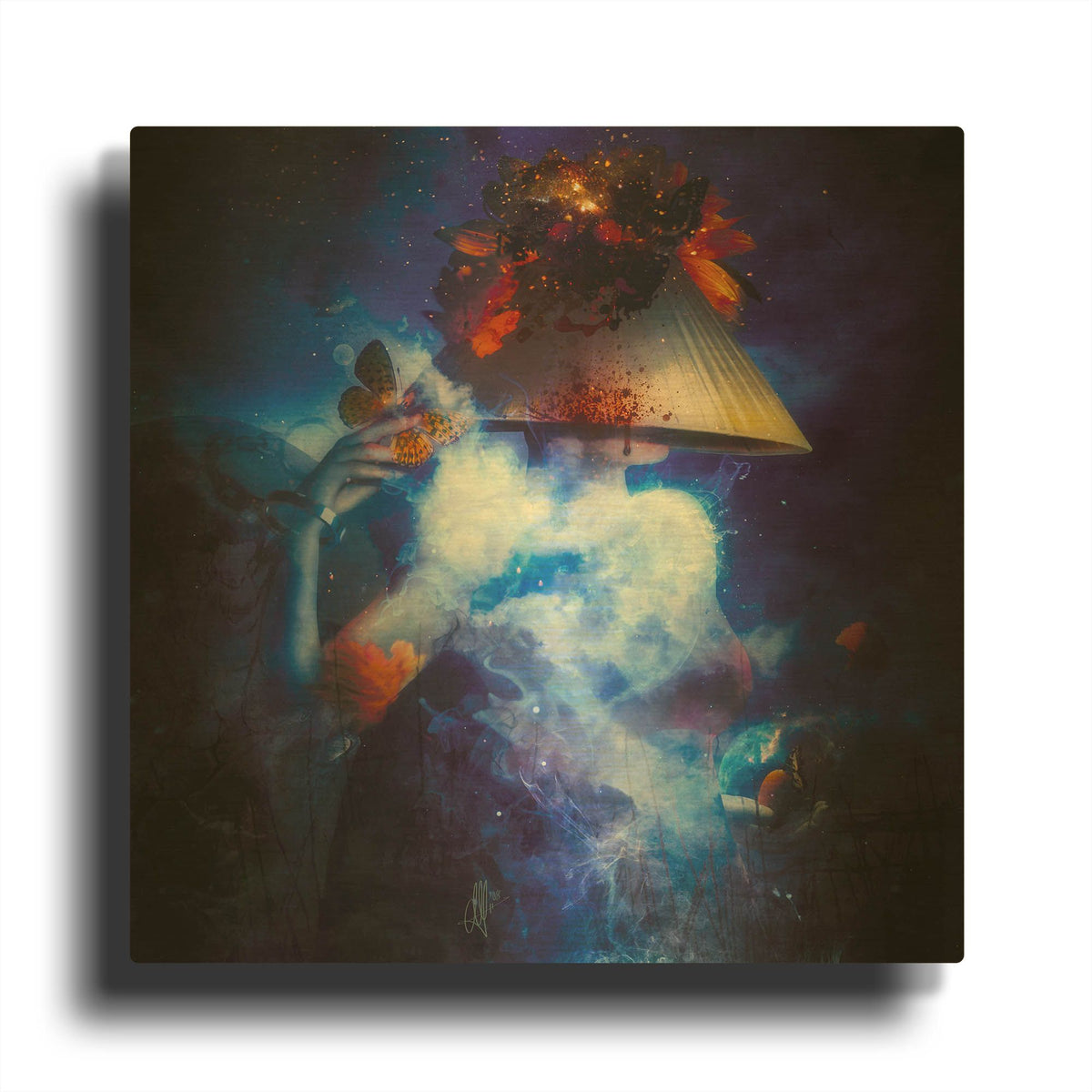 'Interlude' By Mario Sanchez Nevado Gold Metal Wall Art