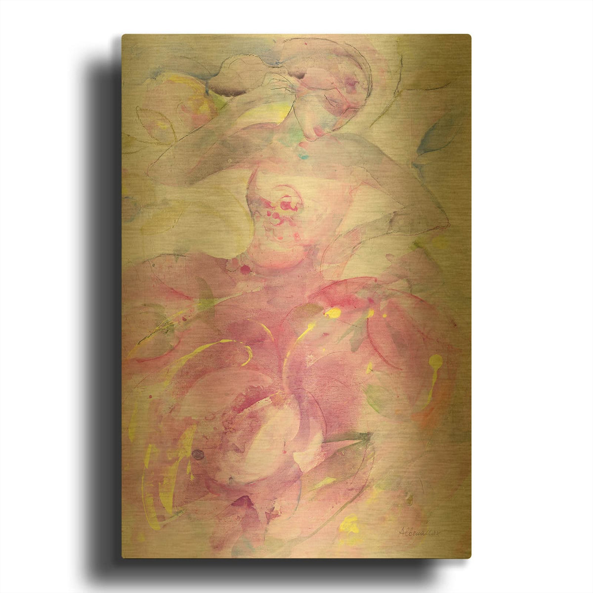 'Dancer 2' By Albena Hristova Gold Metal Wall Art
