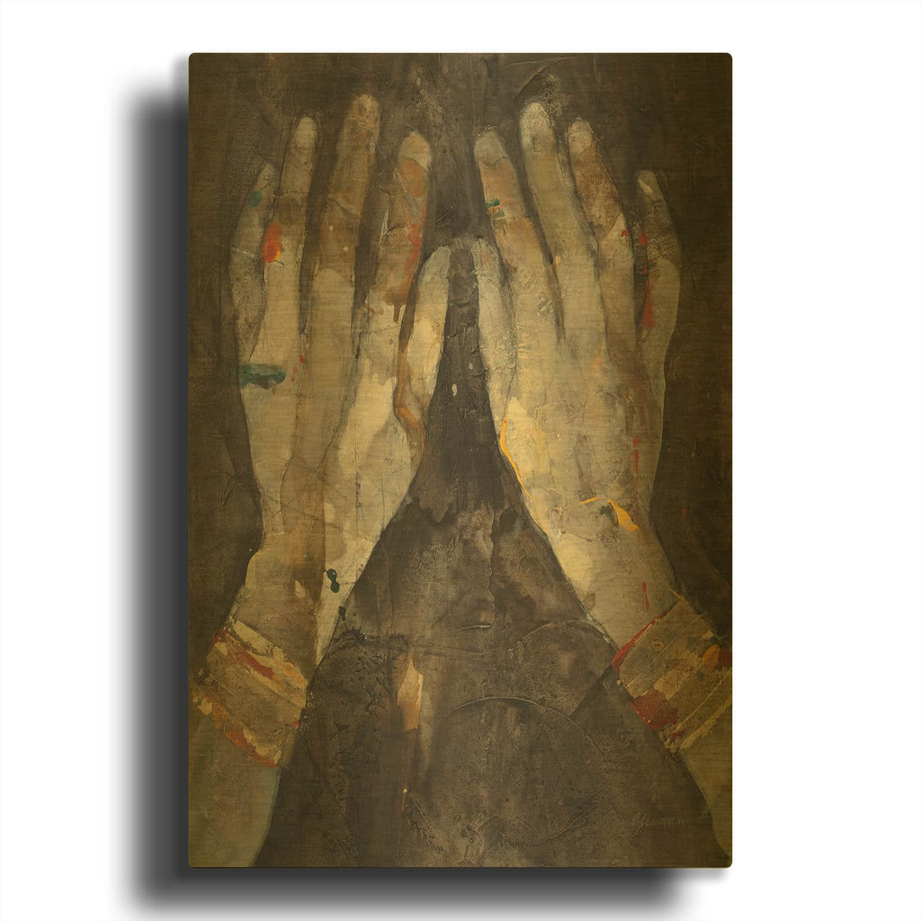 'Hands Of Time 1' By Albena Hristova Gold Metal Wall Art