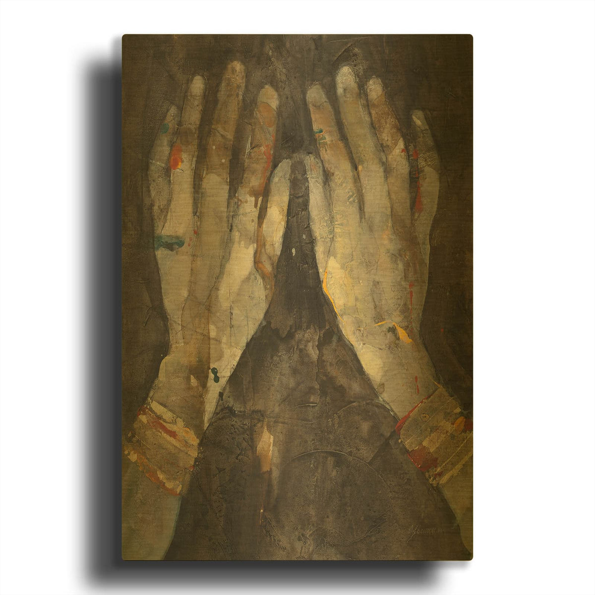 'Hands Of Time 1' By Albena Hristova Gold Metal Wall Art