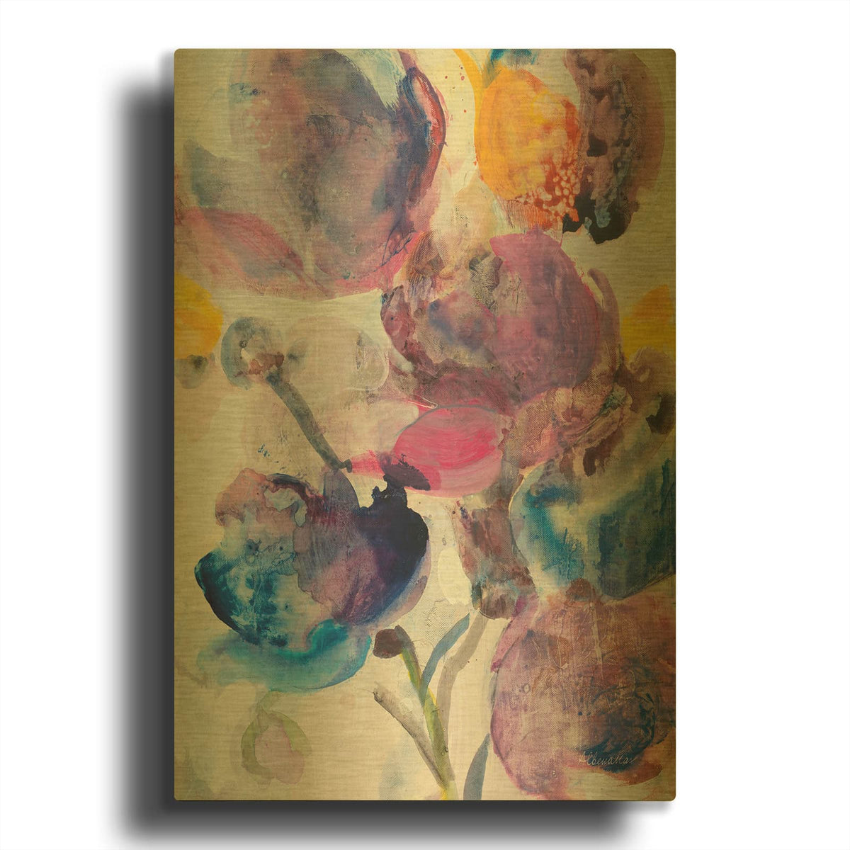 'Late Summer 3' By Albena Hristova Gold Metal Wall Art