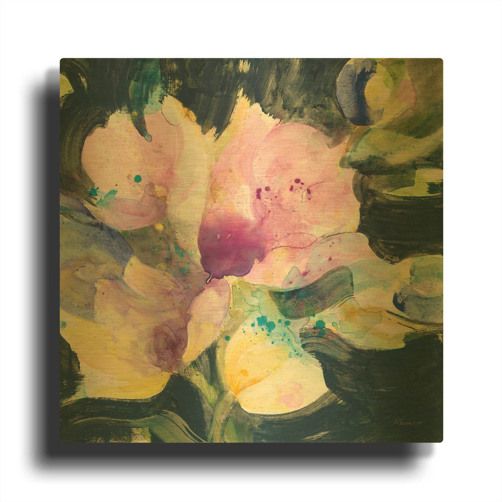 'Tulip Splash' By Albena Hristova Gold Metal Wall Art