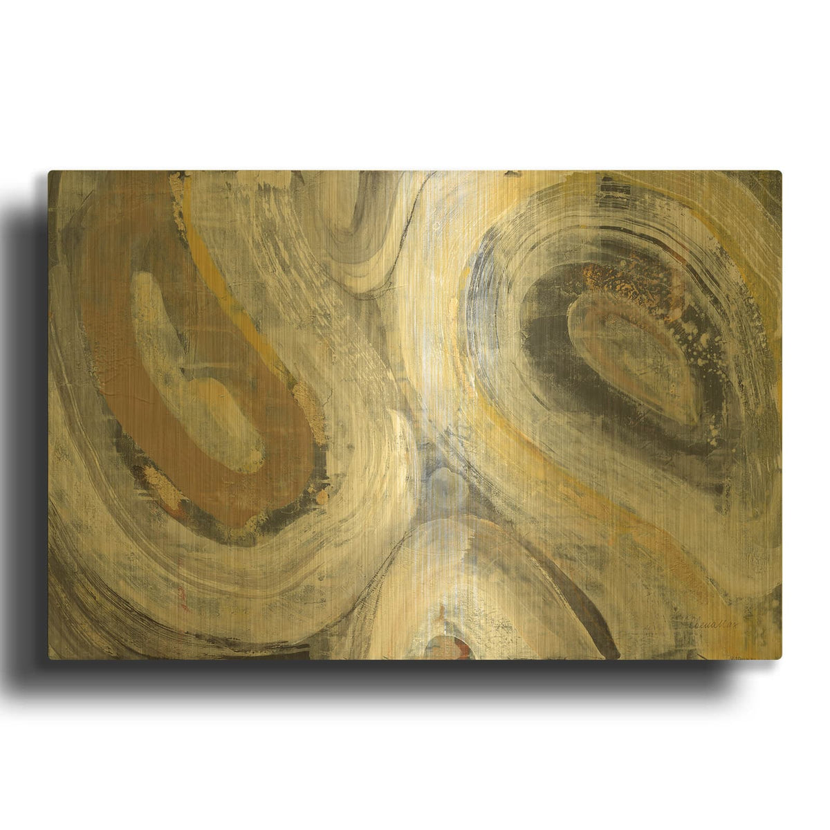 'Divine' By Albena Hristova Gold Metal Wall Art