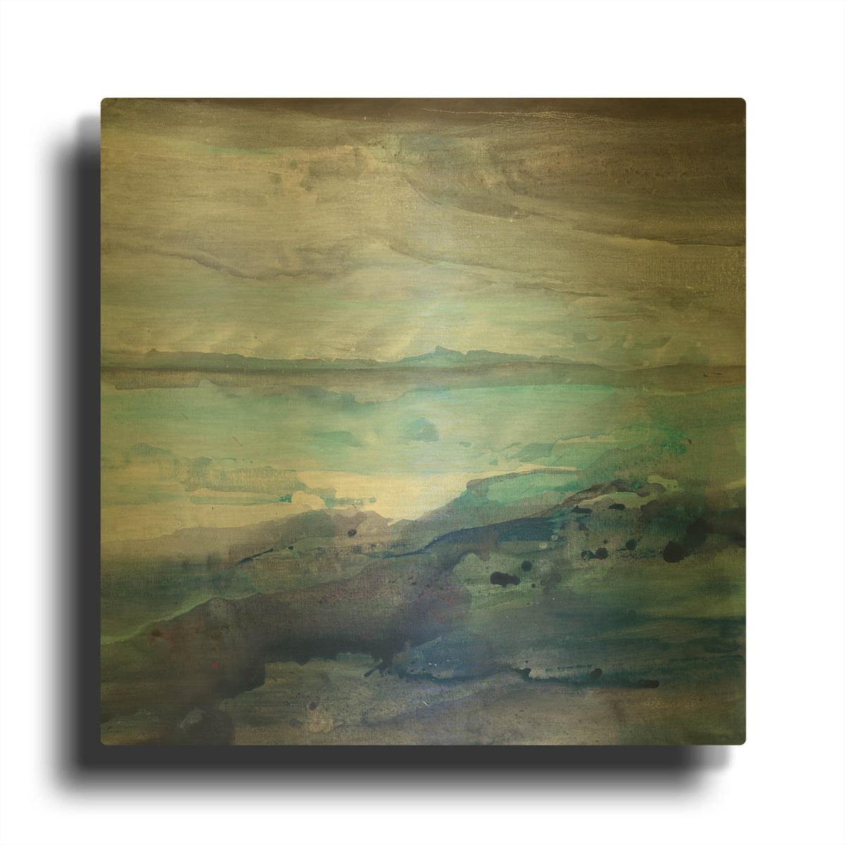 'Paradise' By Albena Hristova Gold Metal Wall Art