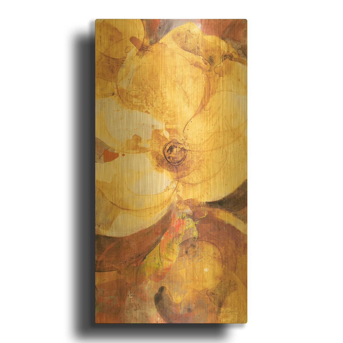 'Fall Garden 1' By Albena Hristova Gold Metal Wall Art