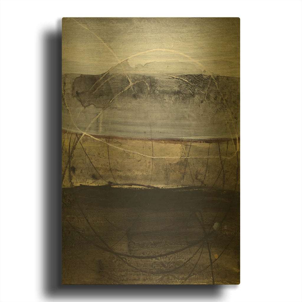 'Natural Balance 1' By Albena Hristova Gold Metal Wall Art