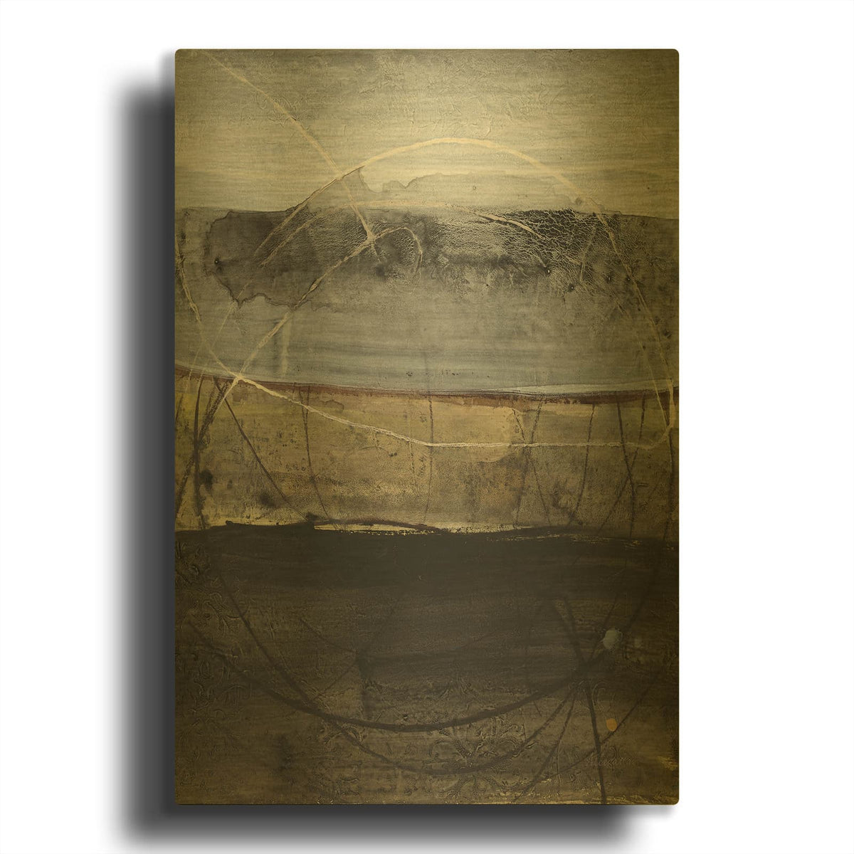'Natural Balance 1' By Albena Hristova Gold Metal Wall Art