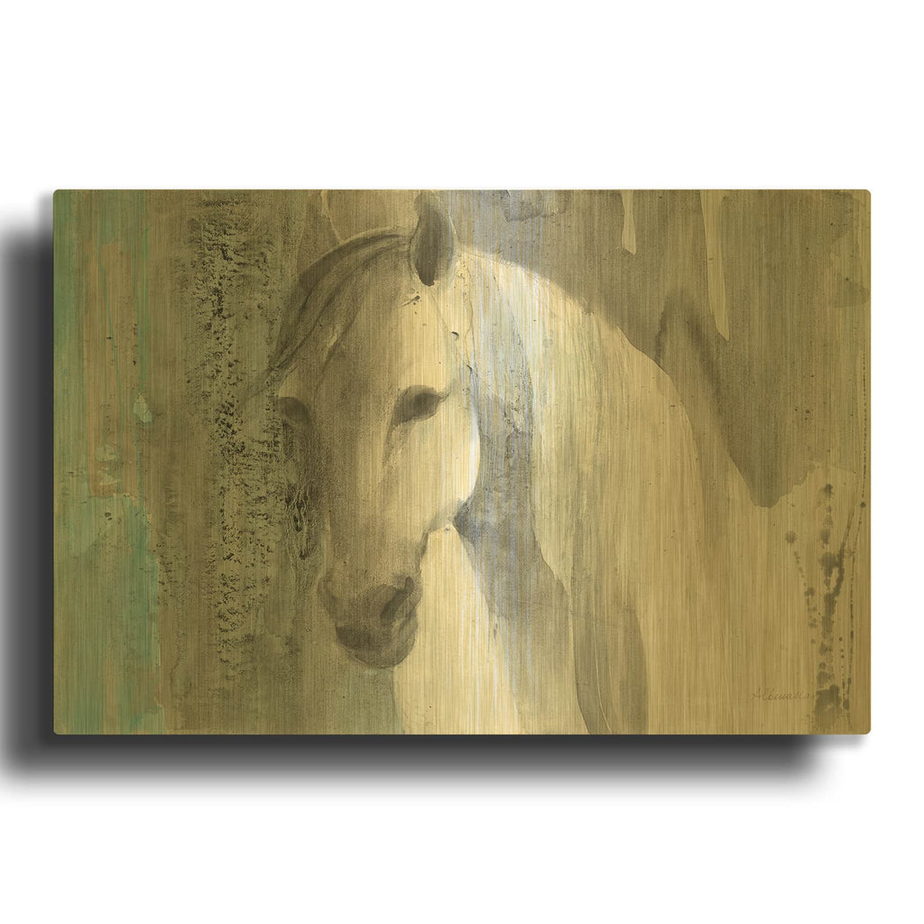 'Quiet And Calm' By Albena Hristova Gold Metal Wall Art