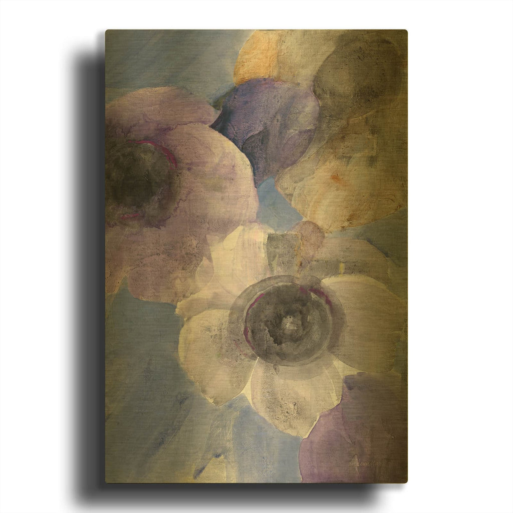 'Bright Floral 2' By Albena Hristova Gold Metal Wall Art