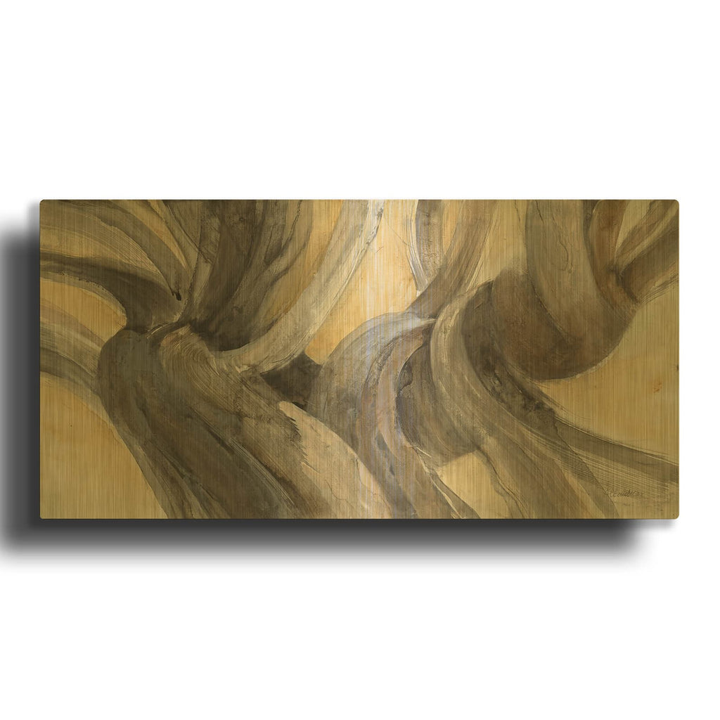 'Driftwood 3' By Albena Hristova Gold Metal Wall Art