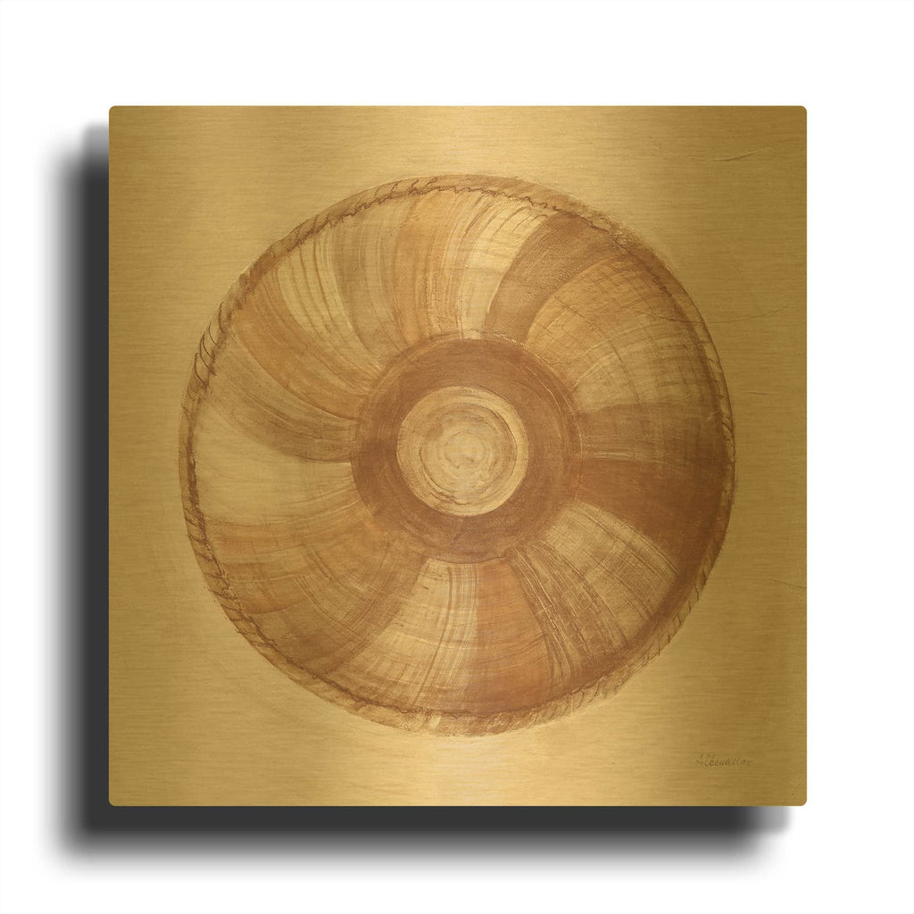 'Light Woven Beauty 2' By Albena Hristova Gold Metal Wall Art
