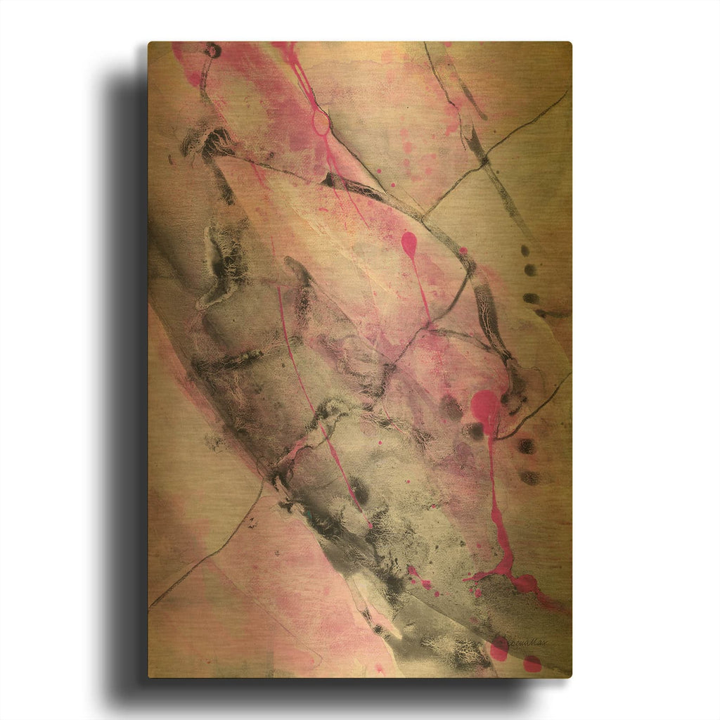 'Cracks In The Earth 1' By Albena Hristova Gold Metal Wall Art