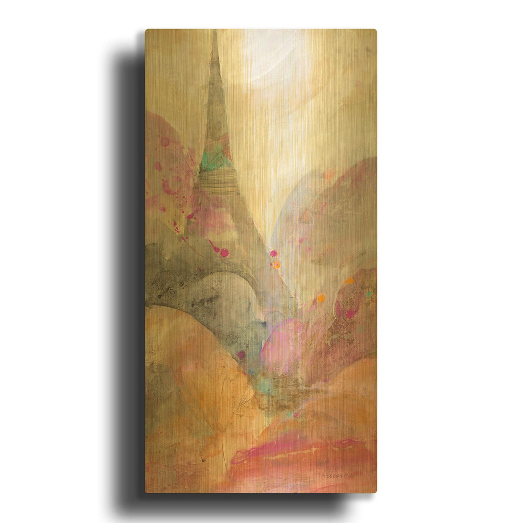'Sunrise Paris' By Albena Hristova Gold Metal Wall Art