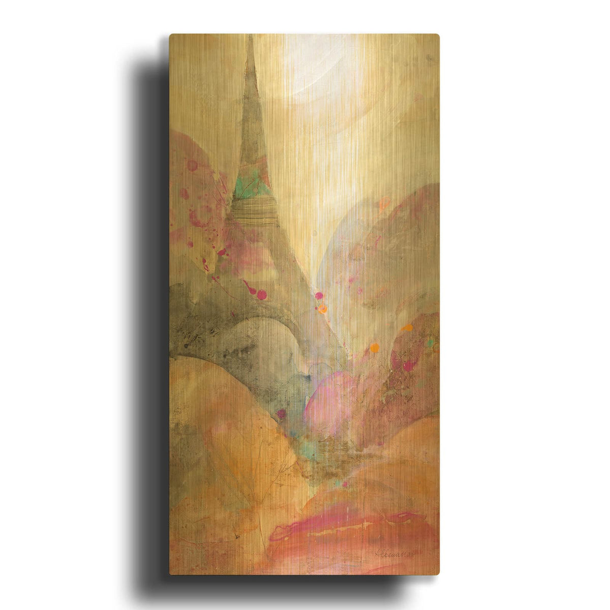 'Sunrise Paris' By Albena Hristova Gold Metal Wall Art