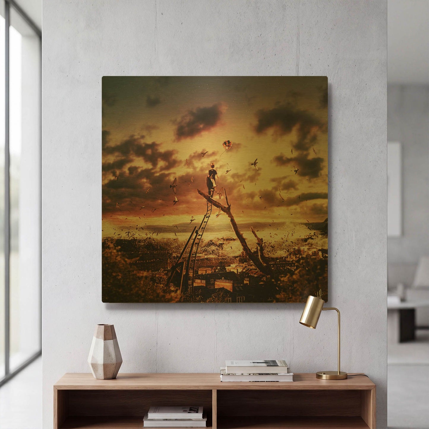 'King For A Day' By Mario Sanchez Nevado Gold Metal Wall Art