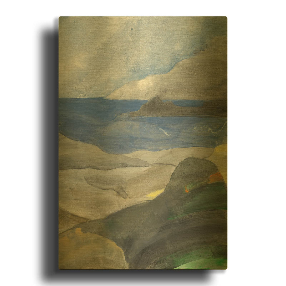 'Above The Bay 2' By Albena Hristova Gold Metal Wall Art