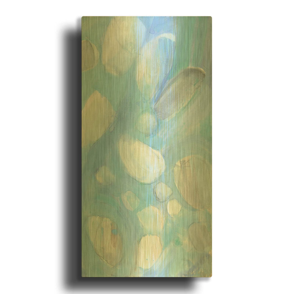 'Running Water 3' By Albena Hristova Gold Metal Wall Art