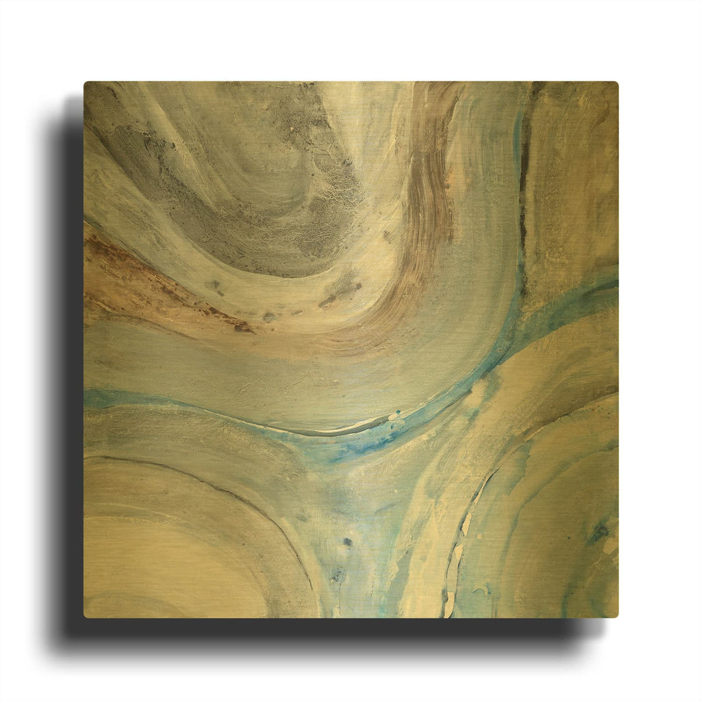 'Estuary' By Albena Hristova Gold Metal Wall Art