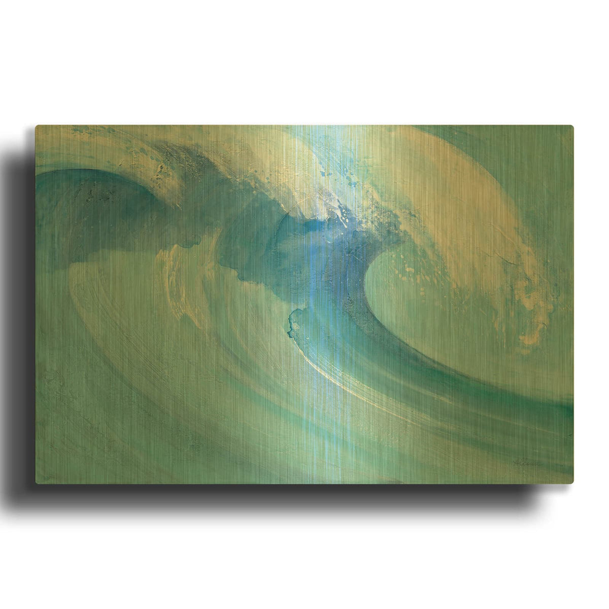 'Catch A Wave' By Albena Hristova Gold Metal Wall Art
