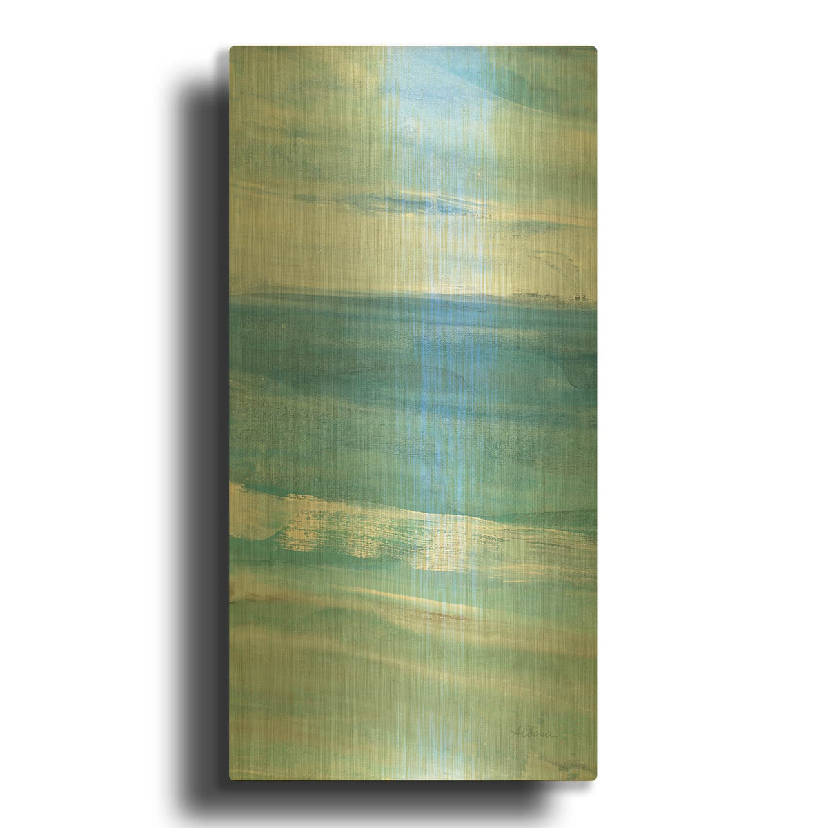 'From The Shore 2' By Albena Hristova Gold Metal Wall Art