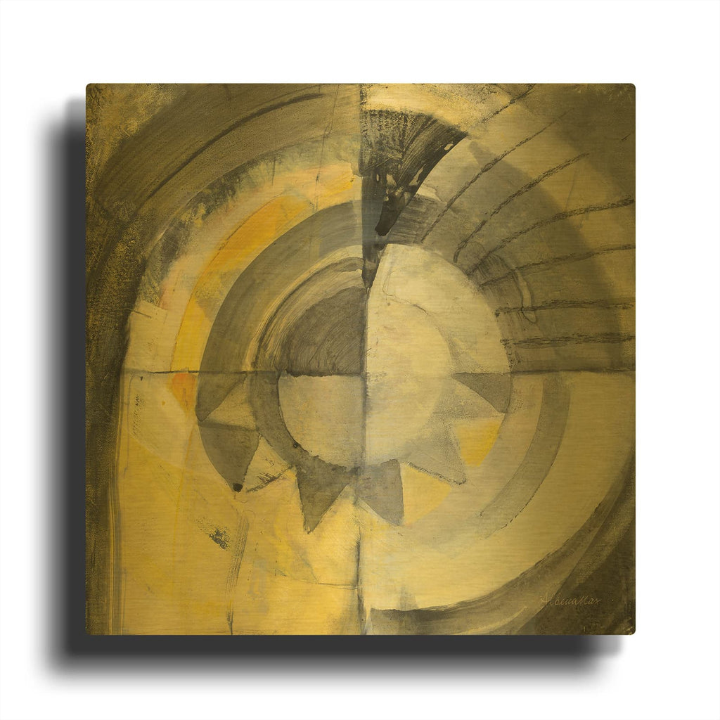 'Reflected 2' By Albena Hristova Gold Metal Wall Art
