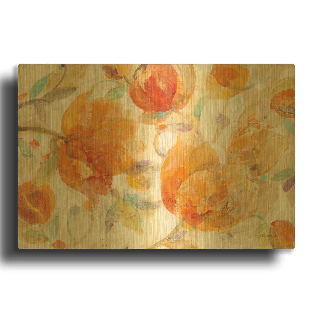 'Spring Glory' By Albena Hristova Gold Metal Wall Art
