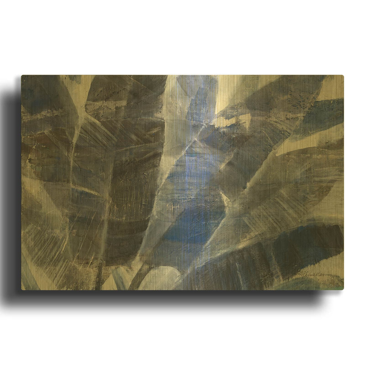 'Twilight Palms' By Albena Hristova Gold Metal Wall Art