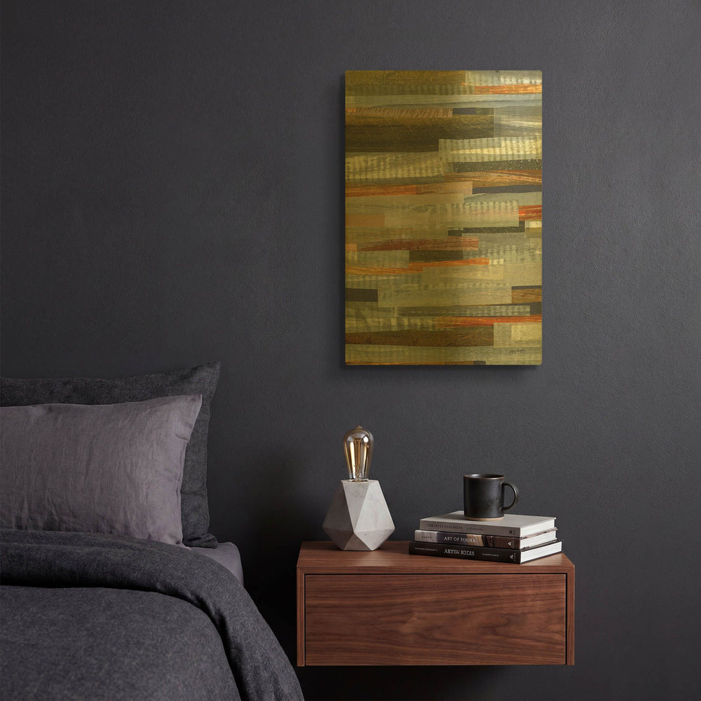 'River Trout Study 4' By Haley Knighten Gold Metal Wall Art