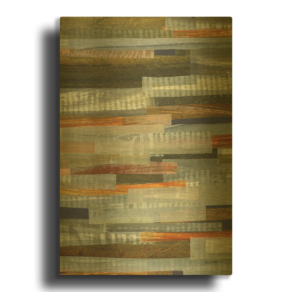 'River Trout Study 4' By Haley Knighten Gold Metal Wall Art