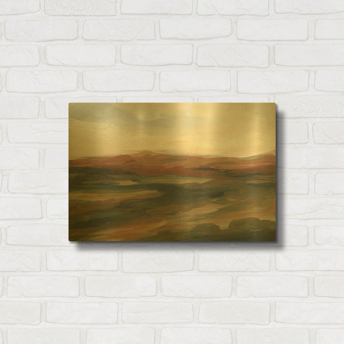 'Terracotta Valley' By Haley Knighten Gold Metal Wall Art