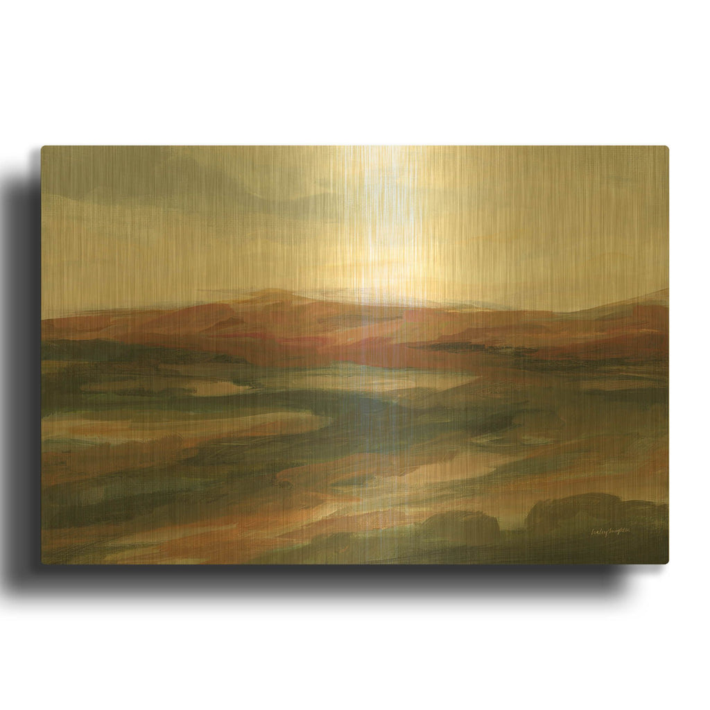 'Terracotta Valley' By Haley Knighten Gold Metal Wall Art