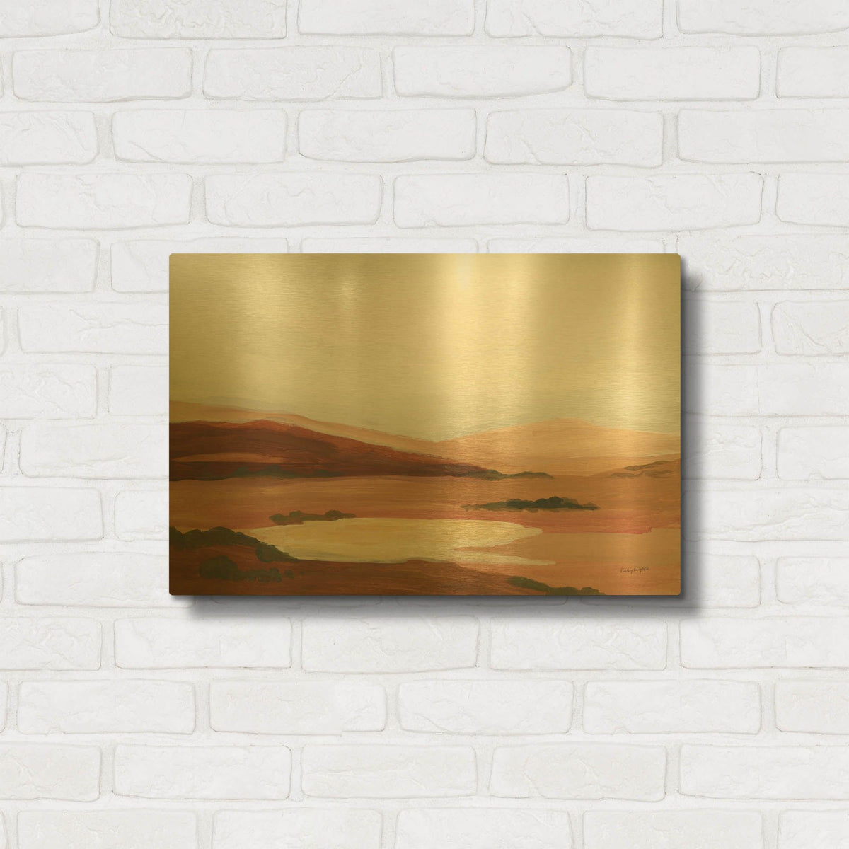 'Laurel Lowland 1' By Haley Knighten Gold Metal Wall Art