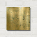 'Pale Gray 4' By Haley Knighten Gold Metal Wall Art