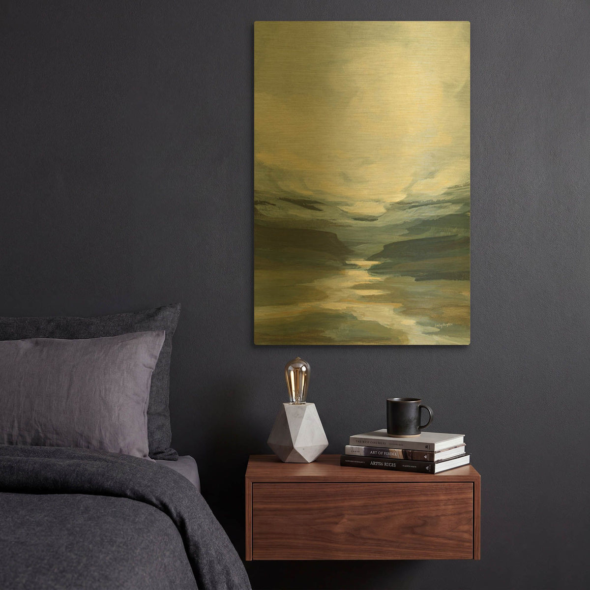 'Blain Bottom' By Haley Knighten Gold Metal Wall Art